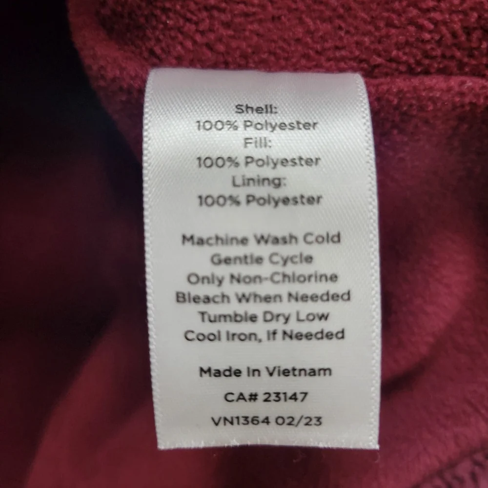 Talbots Women's Red Snap Button Fleece Lined Puffer Vest Size Large Petite (LP) - Picture 6 of 7